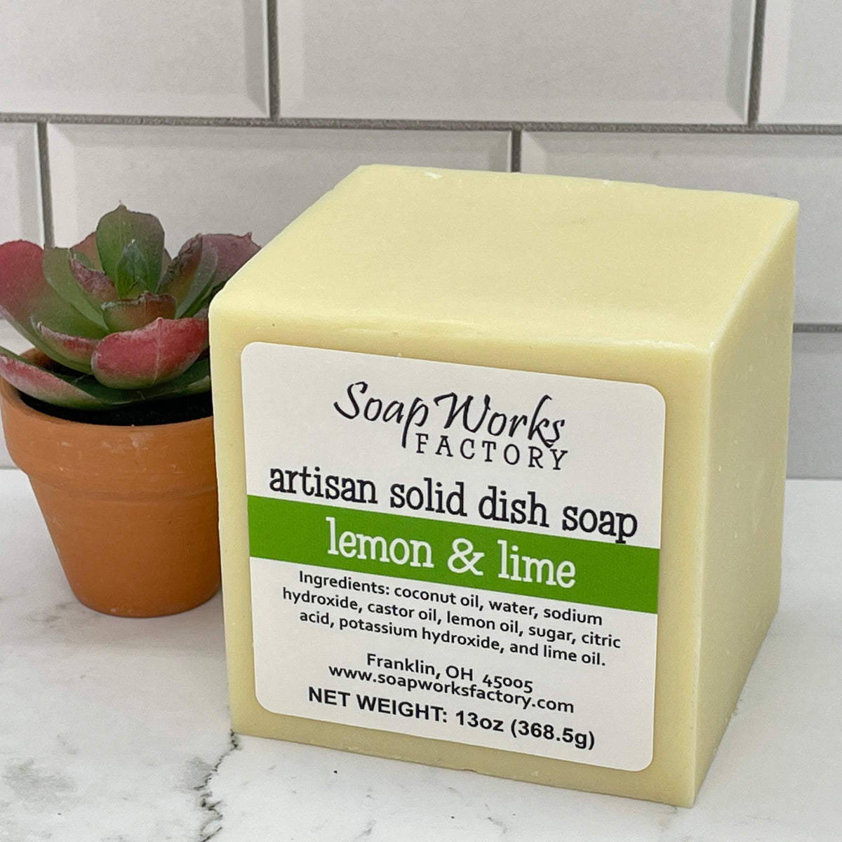 Artisan Lemon & Lime Solid Block Dish Soap – Soapworks Factory